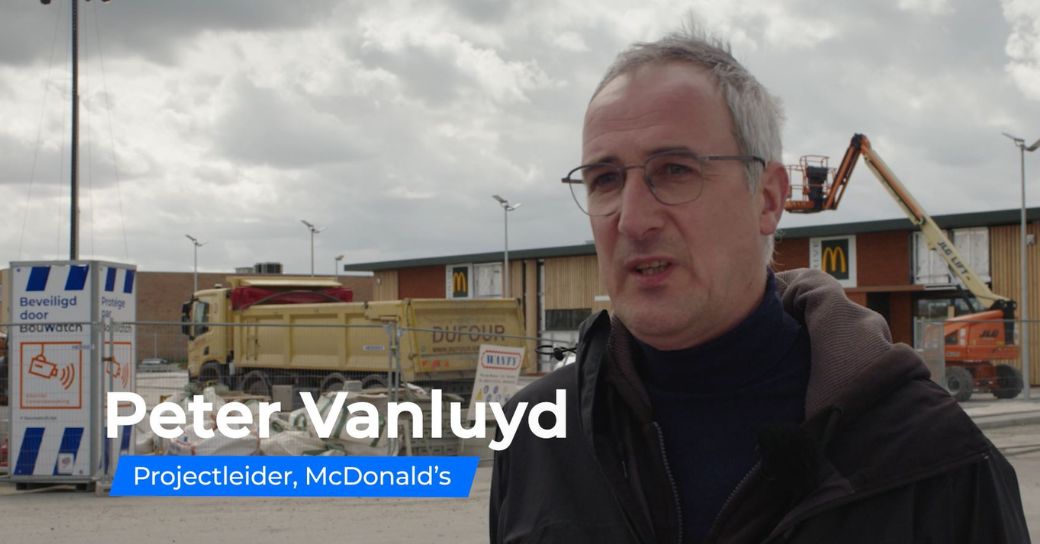 Werf McDonald’s Péruwelz beveiligd met BauWatch GreenLight